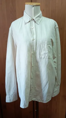 Camisa manga longa de linho e algodão Zara