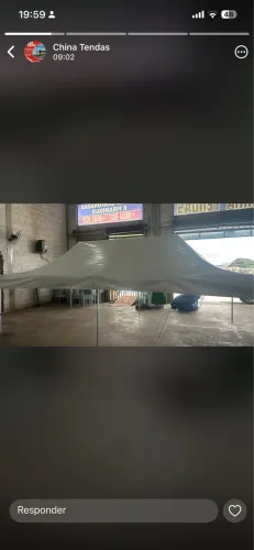 Tenda sanfonada 4.5x3 nova 1200 reais