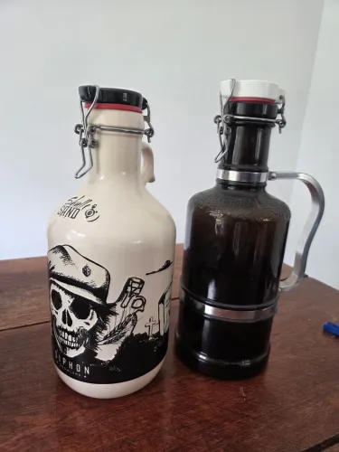 2 Growler Cerveja Cerâmica e vidro Siphon edição limitada