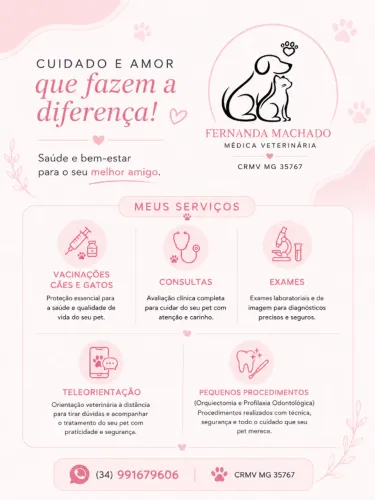 Médica Veterinária - Atendimento Domiciliar para Cães e Gatos