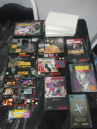 Lote manuais folhetos encartes super Nintendo