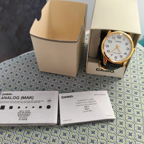 Relógio Casio Analógico Couro Original