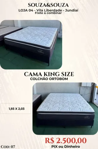 Cama Box Ortobom King Size Molas