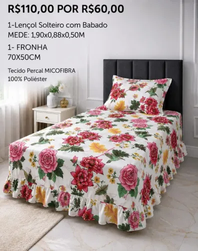 Jogos de cama solteiro 2 peças Apartir de $55,00 entrega grátis