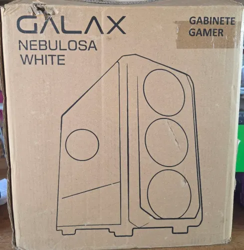 Gabinete Gamer Galax Nebulosa Branco Sem Fan