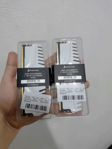 Memória RAM Rise Mode Z, 2x16GB totalizando 32gb 4800MHz, DDR5, CL40, Branco [NOVO]