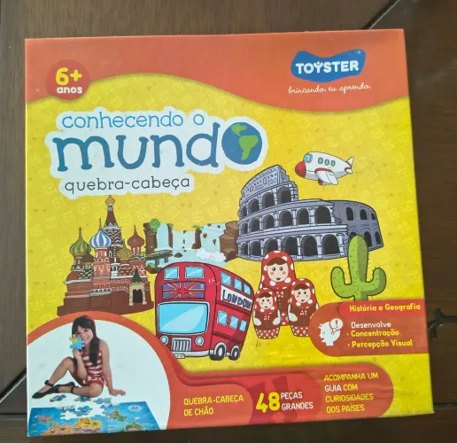 Quebra-cabeça Conhecendo o mundo 48 peças 