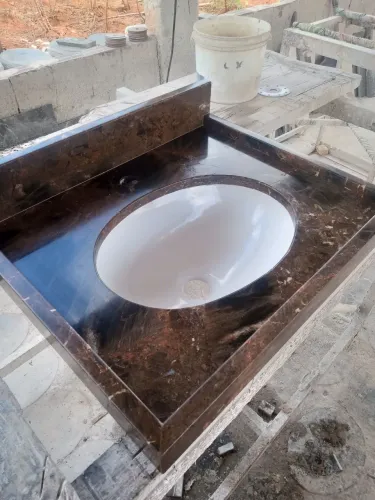 Pia para banheiro marrrom imperial 