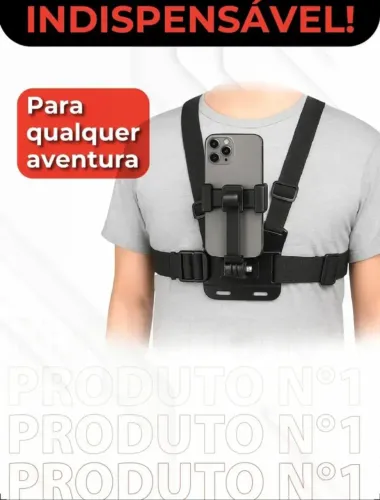Suporte peitoral para câmera e celular