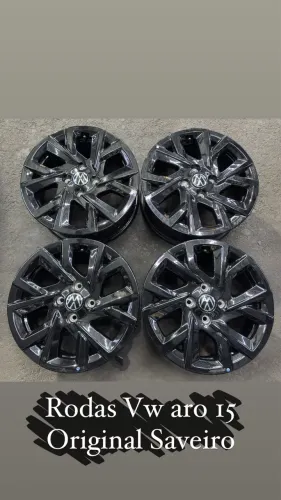 Rodas Vw Saveiro aro 15 furacão 4x100 original 