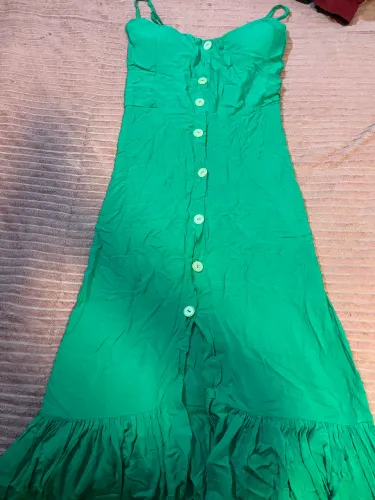 vestido verde longo M