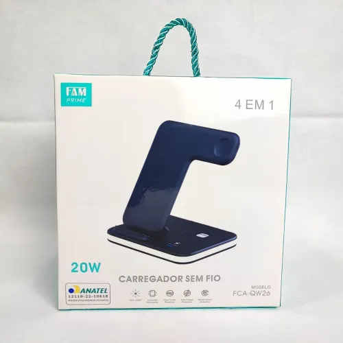 Carregador Sem fio indução 20W estação de carregamento 3 em 1