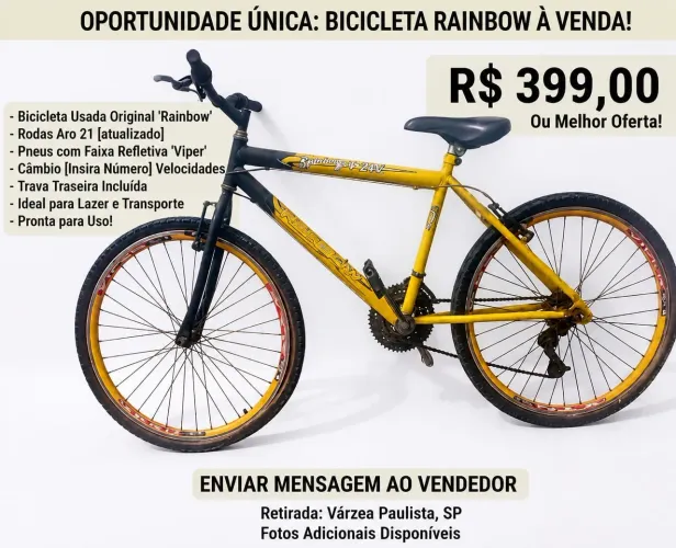 Bicicleta Rainbow Aro 21-Otima Oportunidade