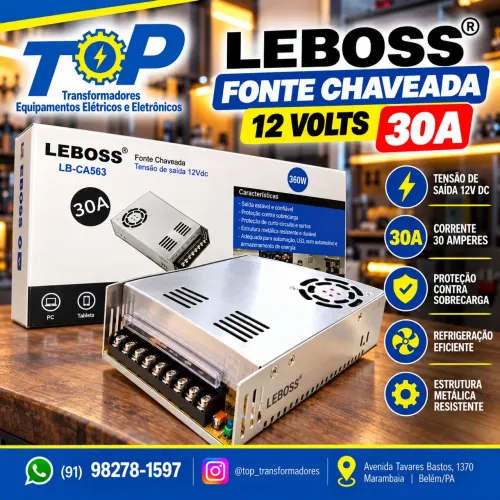 Fonte chaveada 30A 12v