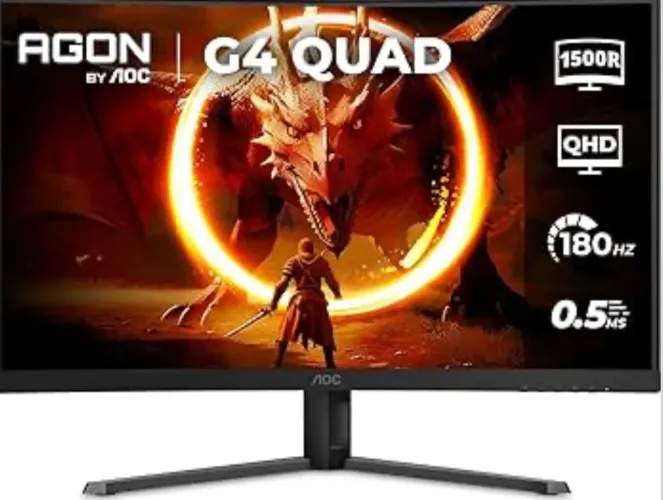 Monitor Gamer Curvo AOC AGON QUAD 32" 180Hz 0,5ms HDR10 CQ32G4E