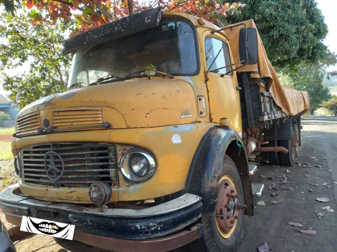 Caminhao mercedes 1113 turbinado trucado documento com 3 eixo