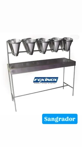 sangrador de aves com 10 funis
