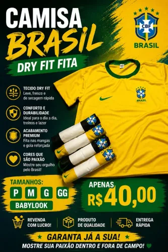 Blusa Dry fit Seleção brasileira 