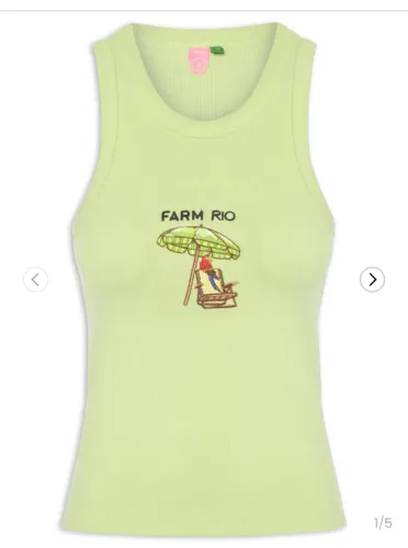 Regata bordado verde farm G