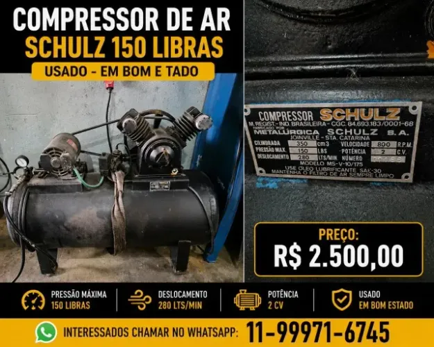 COMPRESSOR DE AR SCHULZ