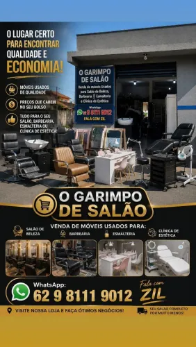 Venda de móveis salão e barbearia o garimpo de salão
