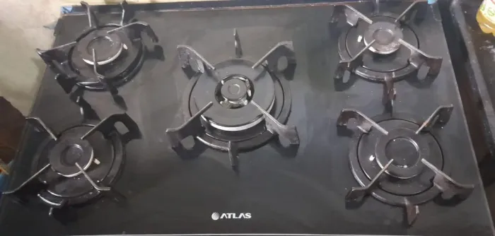 Fogão Atlas 5 Bocas Agile Up Glass com Mesa de Vidro e Acendimento Automático Bivolt - Pre