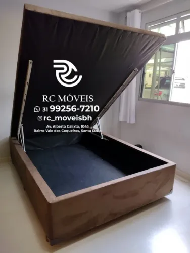 Cama Box Baú Casal 1.38x1.88 Inteiriço Blindado