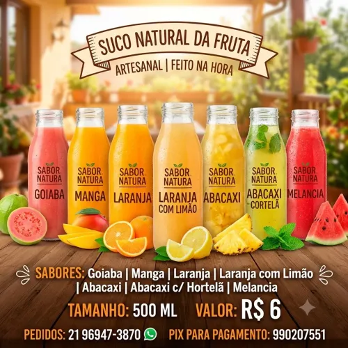 Vendo sucos naturais 