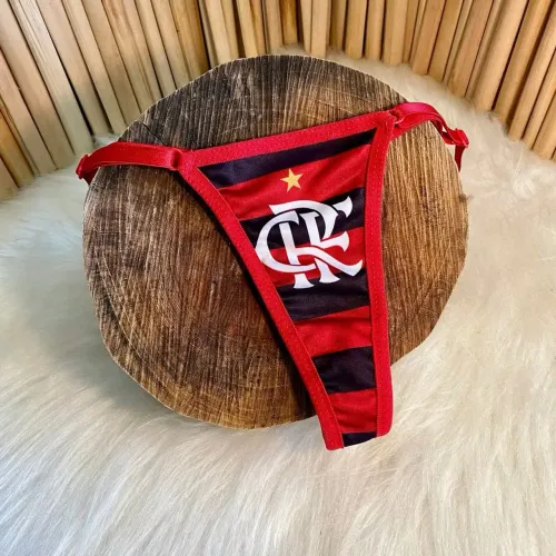 Calcinha Fio Time Com Regulagem Futebol.