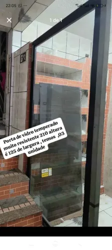 Porta vidro de Fachada/Vitrine para comércio 