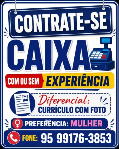 Contrata -se caixa 