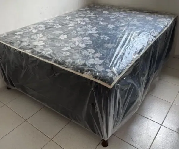 Cama casal unibox,molas ensacadas,1,38x1,88 pronta entrga direto da fábrica