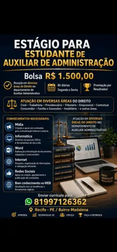Estágio auxiliar administrativo 
