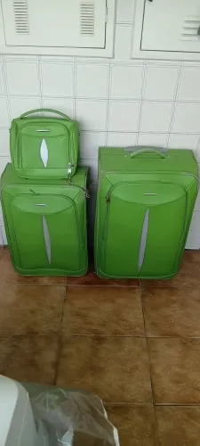 Jogo de Malas Equipage Verde (3 Peças) - Grande, Média e Frasqueira