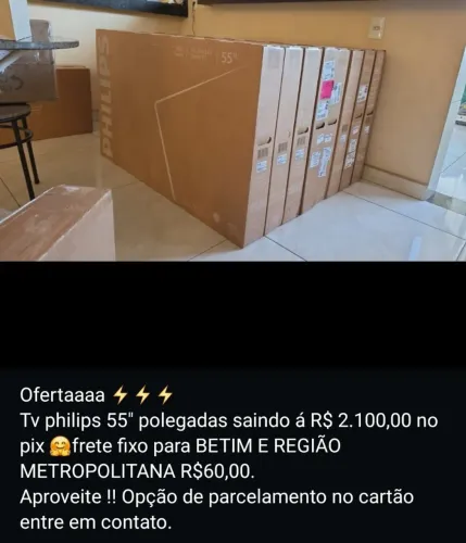 Tv Philips 55 polegadas Nova