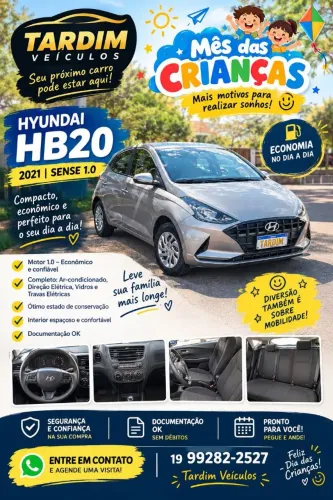 Hyundai HB20 Sense 1.0 Flex 12V MEC 2021