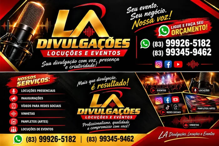 Divulgações, Locuções e Eventos 