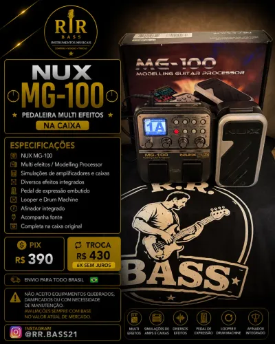 NUX MG-100 | PEDALEIRA MULTI EFEITOS | NA CAIXA ?