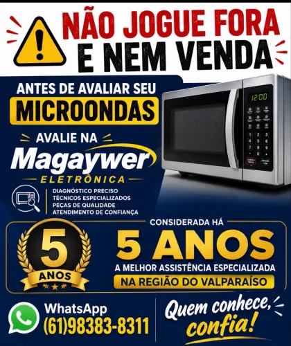 Microondas e aparelhos eletrodomésticos com defeitos