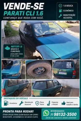 Volkswagen Parati CLI / CL/ Atlanta 1.6 1996