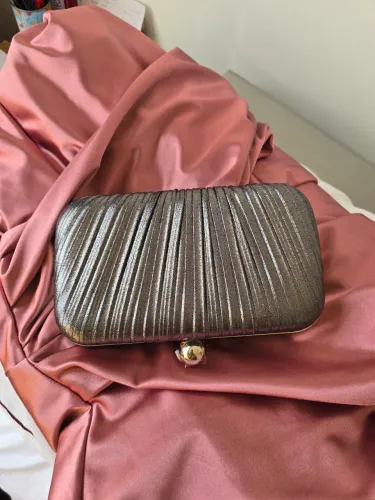 Bolsa Clutch para festa formatura, cor prateada