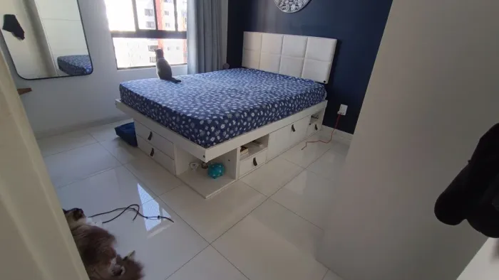 Cama de Casal com Gavetas - Bali