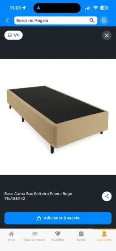 Base cama solteiro