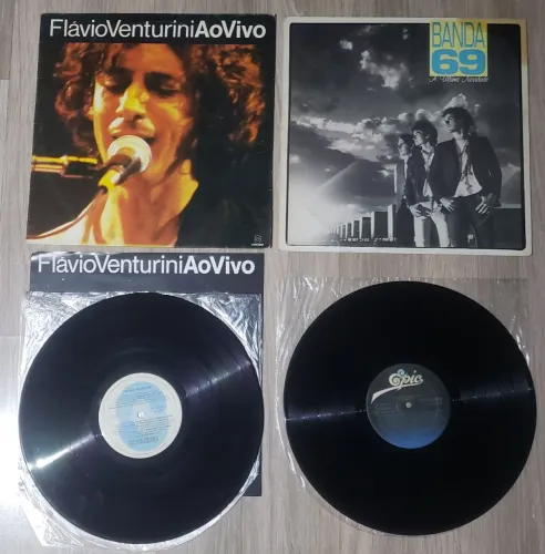 Disco de vinil ao vivo Flávio Venturini ou Banda 69