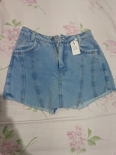 Short saia jeans