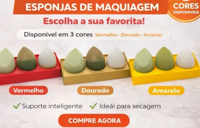 SUPORTE PARA ESPONJA DE MAQUIAGEM