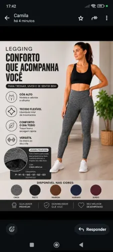 Calça legging térmica 
