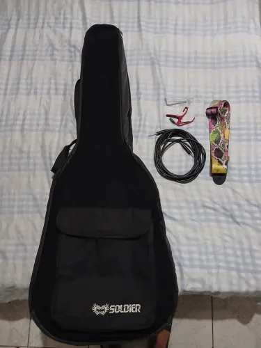 Violão Elétrico Strinberg + Kit Completo (Capa, Cabo, Correia e Capotraste)