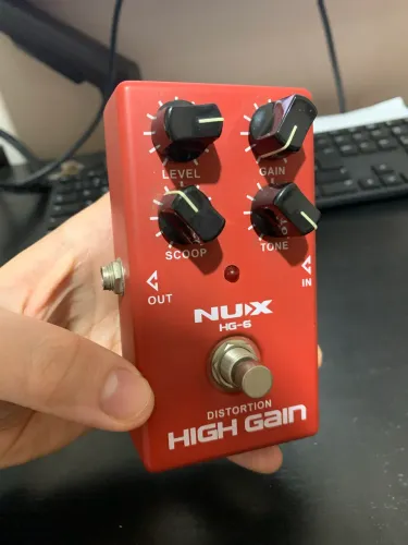 Pedal NUX HG-6 High Gain Distortion - Metal/Hard Rock - Muito Conservado