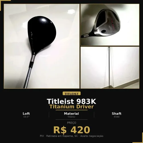 Taco de golfe TITLEIST 983K TITANIUM DRIVER · 10.5°